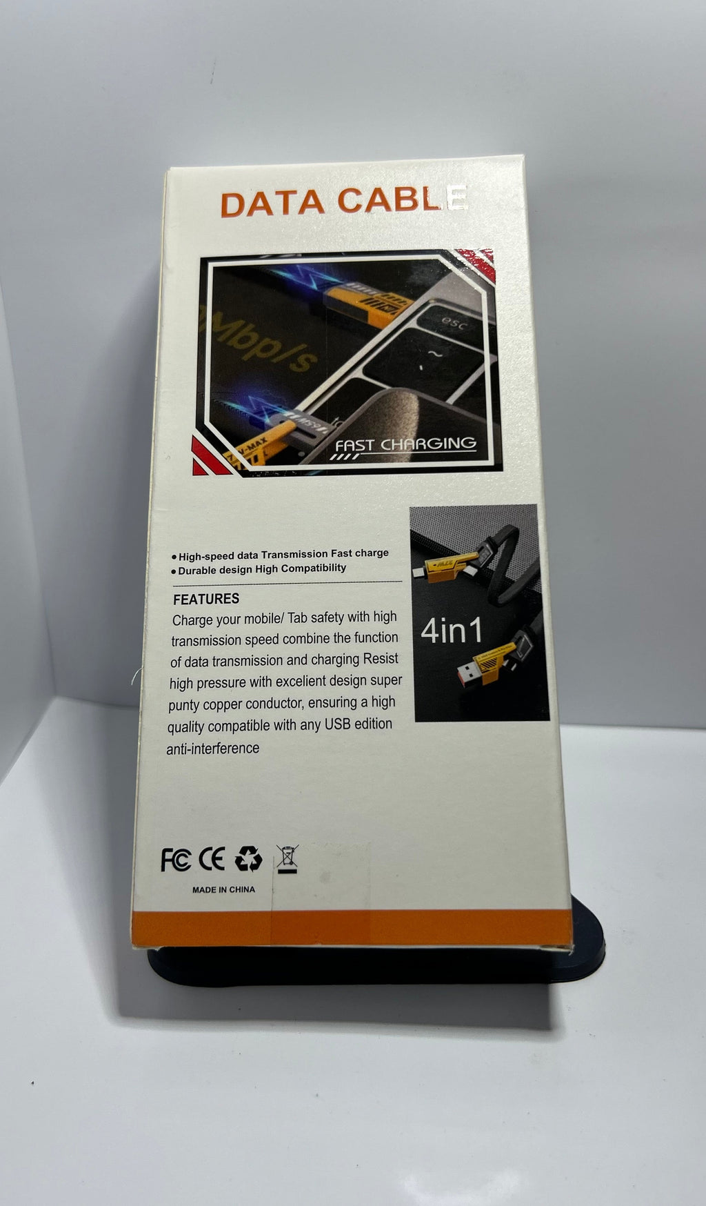 4in1 Fast Charging Cable, Upto 65W, Unbreakable, Metal Quality (C-4in1)