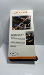 4in1 Fast Charging Cable, Upto 65W, Unbreakable, Metal Quality (C-4in1)