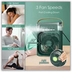 Mini mist Spray Fan, cooler,Multifunctional Fan MF