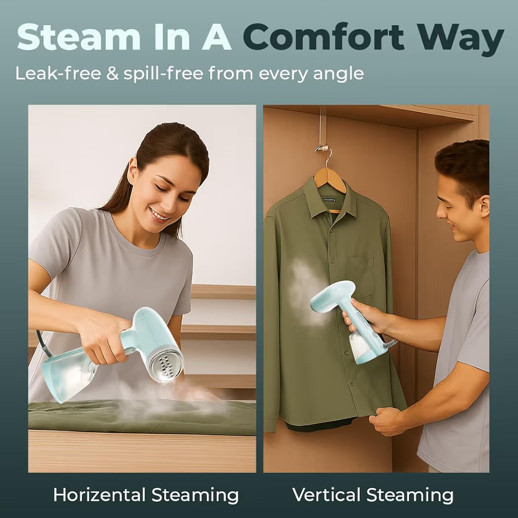 Goodscity Handheld Garment Steamer for clothes, Vertical & Horizontal Steam iron for clothes, 30s Fast heating |Travel Freindly Iron Steamer Press| 1200 Watt |250ml tank | 1 year Waranty- GC111