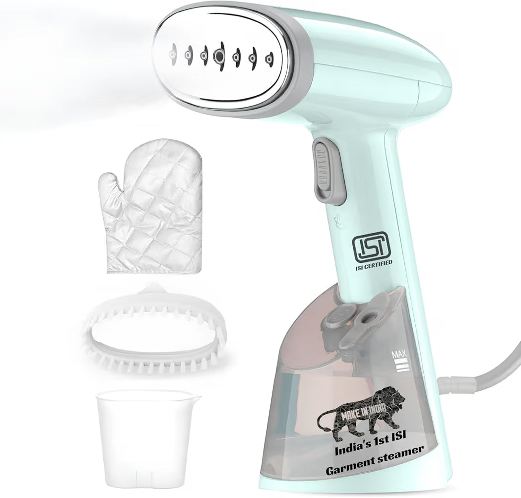 Goodscity Handheld Garment Steamer for clothes, Vertical & Horizontal Steam iron for clothes, 30s Fast heating |Travel Freindly Iron Steamer Press| 1200 Watt |250ml tank | 1 year Waranty- GC111