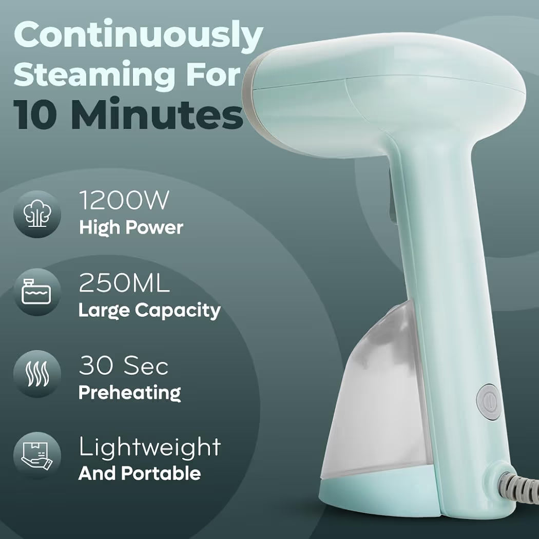 Goodscity Handheld Garment Steamer for clothes, Vertical & Horizontal Steam iron for clothes, 30s Fast heating |Travel Freindly Iron Steamer Press| 1200 Watt |250ml tank | 1 year Waranty- GC111