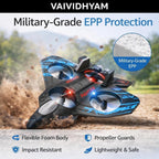 Drone RC Aeroplane 2.4GHz Remote Control Fighter Plane E0741, RTF Airplane with LED Lights, USB Rechargeable, DF