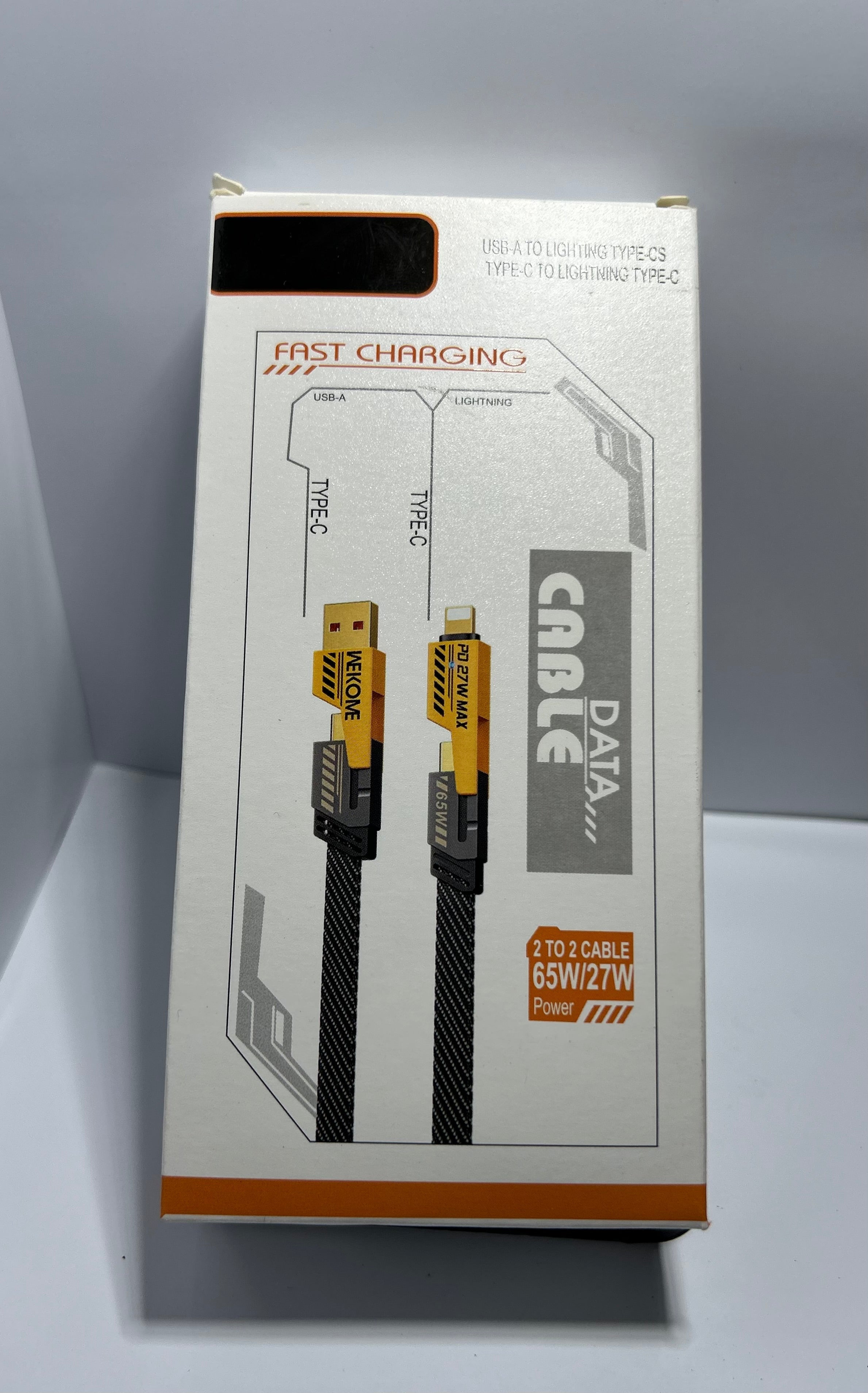 4in1 Fast Charging Cable, Upto 65W, Unbreakable, Metal Quality (C-4in1)