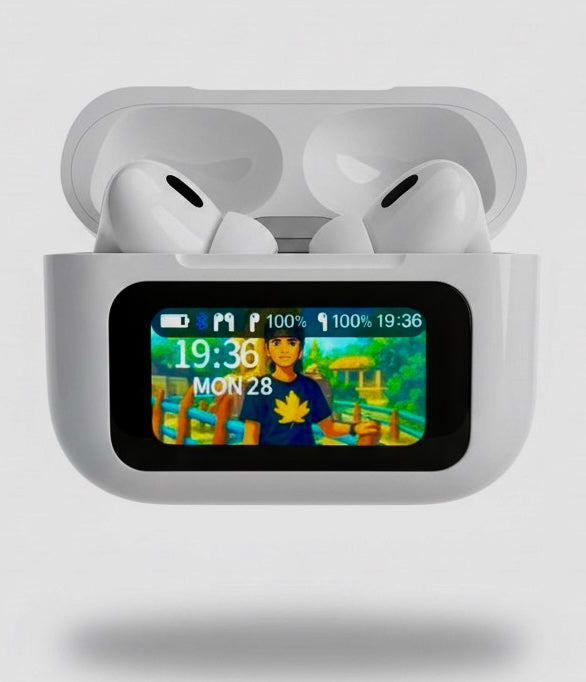 A10Pro -AirPods With Display (screen), ANC All features Include Premium Quality(A10P)
