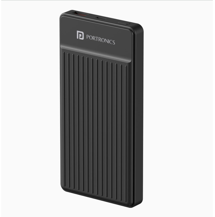Portronics 10000 mAh 12 W Slim Power Bank, Fast Charging (PP)