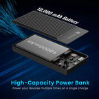Portronics 10000 mAh 12 W Slim Power Bank, Fast Charging (PP)