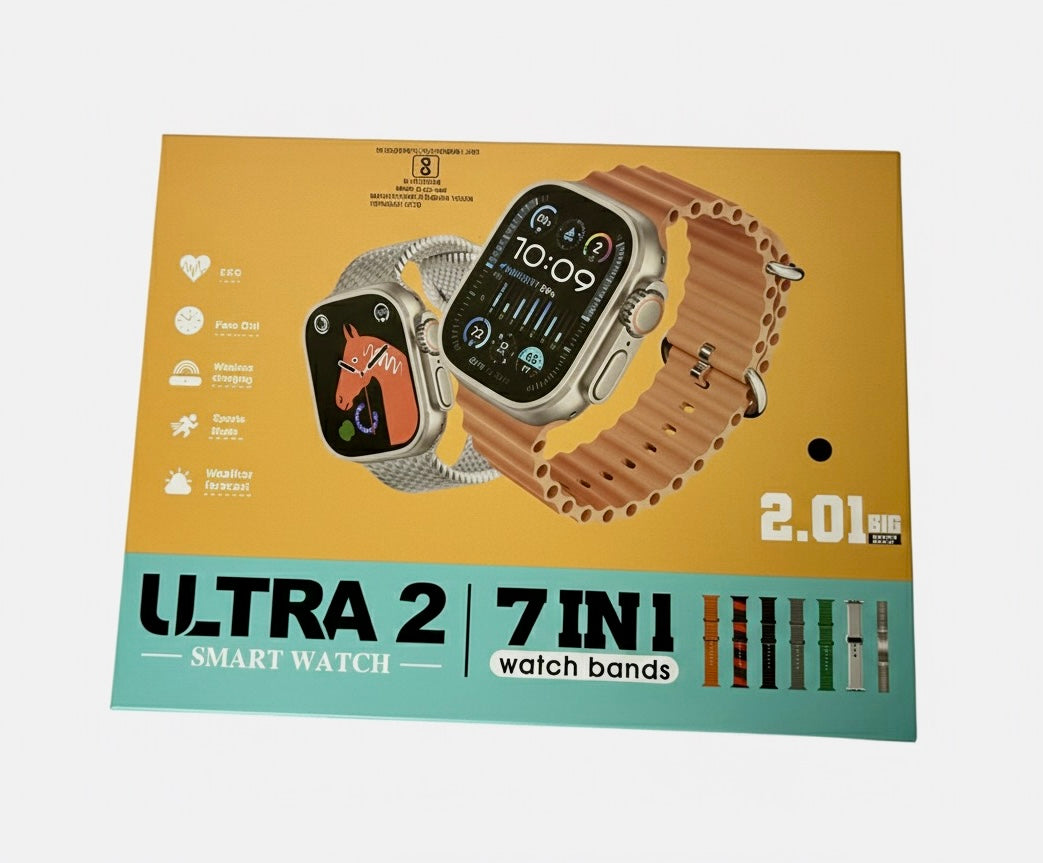 SmartWatch, Bluetooth Calling, Health Monitoring,Android & iOS Support,(Watch, 7 Straps Multicolours) for Men & Women