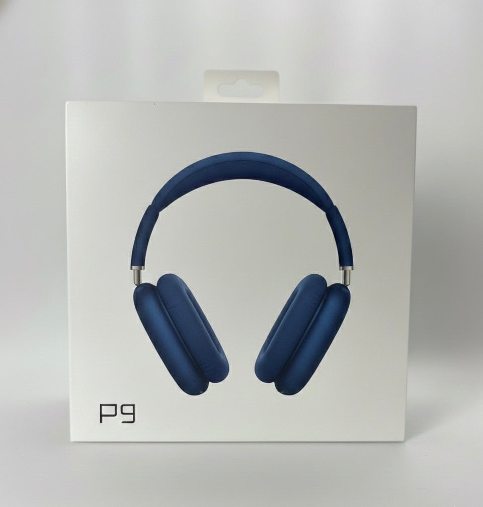P9 Pro Headphone, Over Ear, Full Adjustable (Blue Colour)