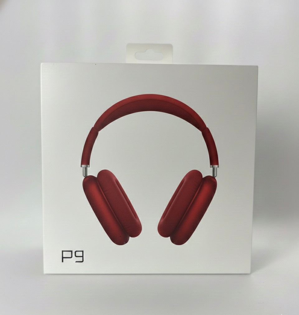 P9 Pro Headphone, Over Ear, Full Adjustable (Red Colour)
