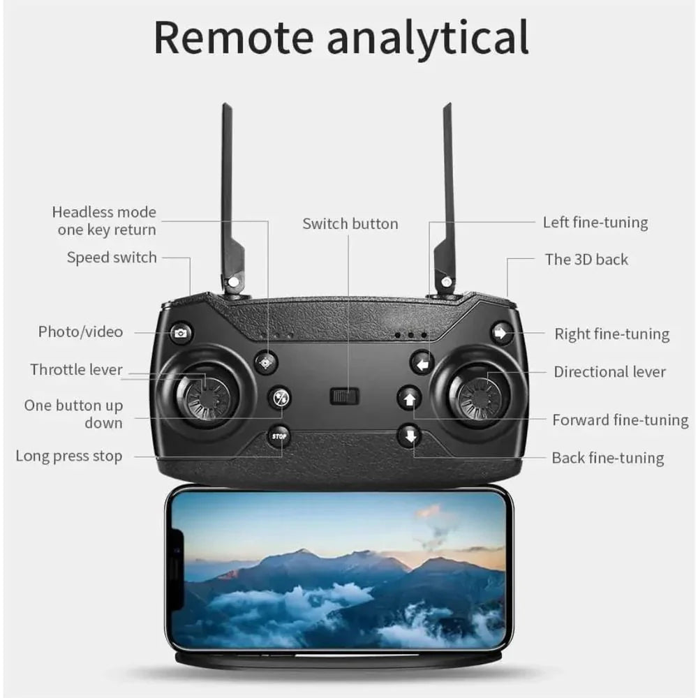 J2 Drone High-Performance 4K Video Streaming Modes, Dual Camera