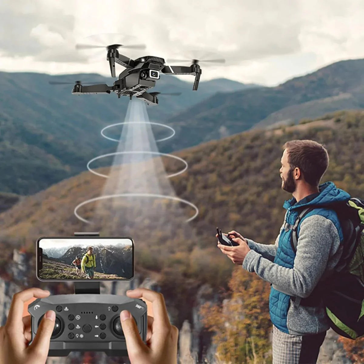 J2 Drone High-Performance 4K Video Streaming Modes, Dual Camera