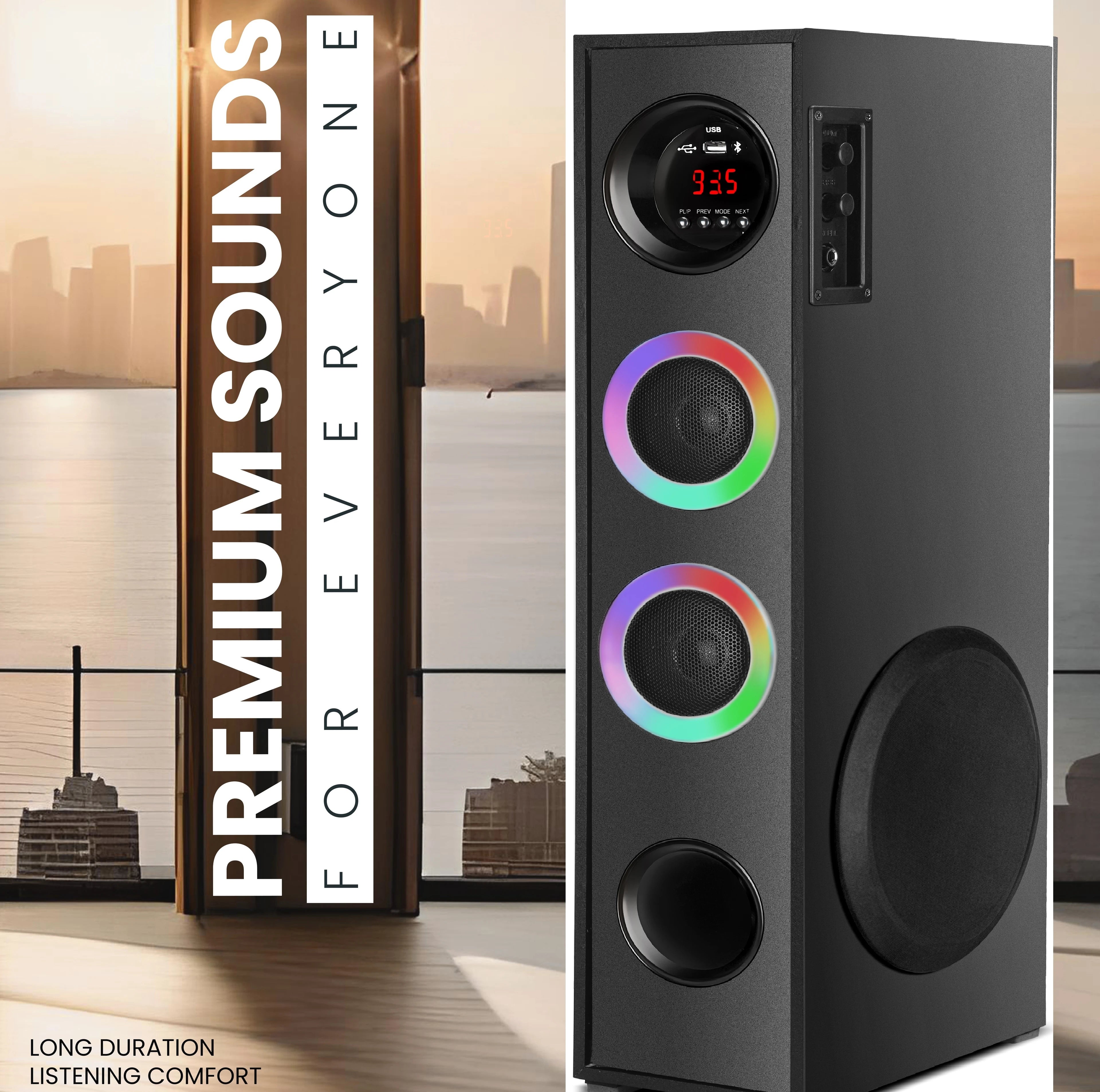 Multimedia Tower Speaker Dj System 100 W Bluetooth Tower Speake 120 W Bluetooth Tower Speaker TS