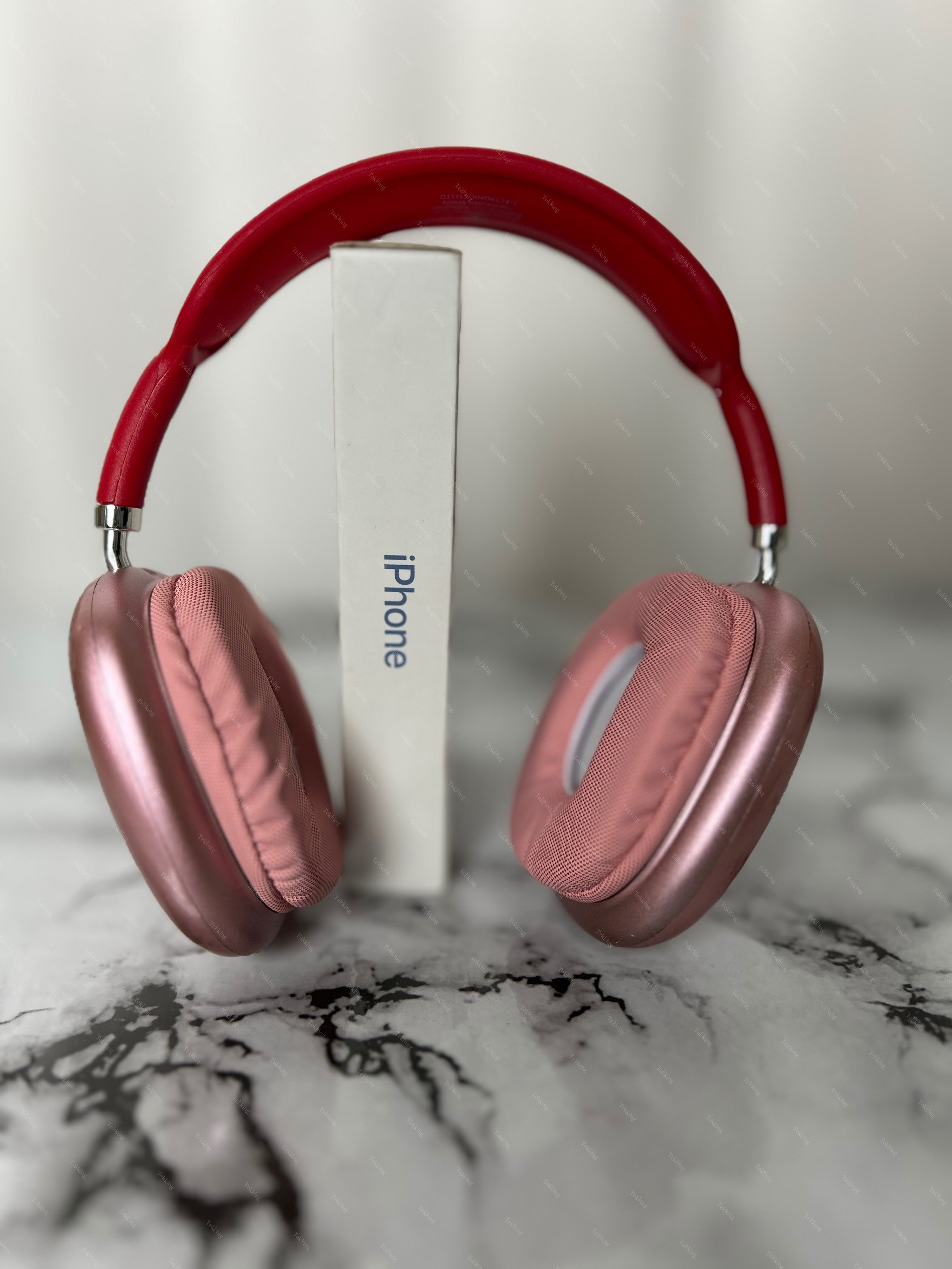 P9 Pro Headphone, Over Ear, Full Adjustable (Red Colour)