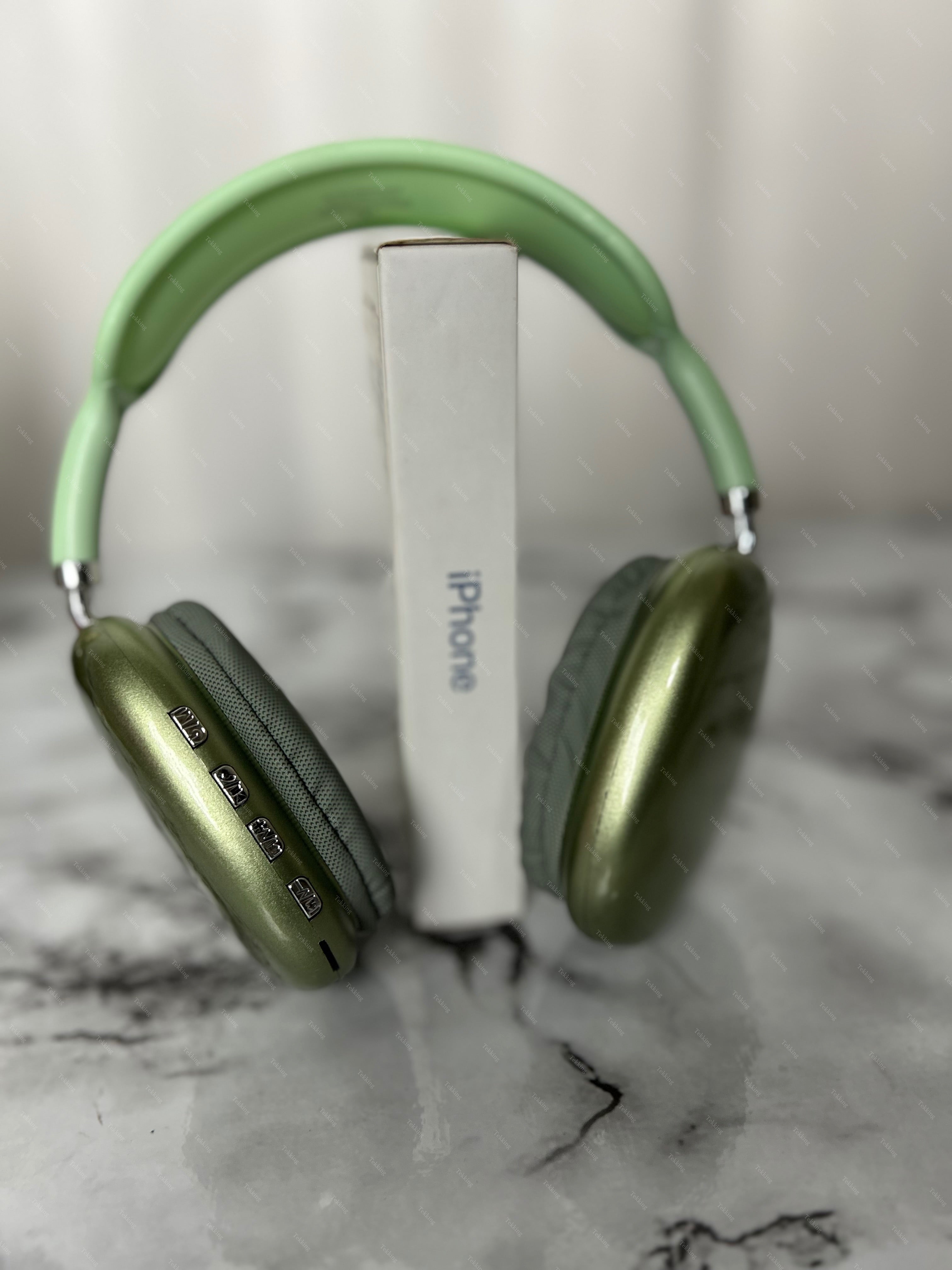 P9 Pro Headphone, Over Ear, Full Adjustable (Green Colour)